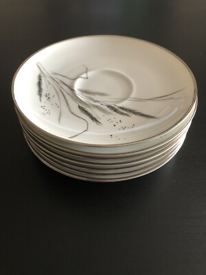 Eight (8) Easterling Ceralia Ceres Bavaria Germany - Saucer - 6 1/4'' Circa 1958