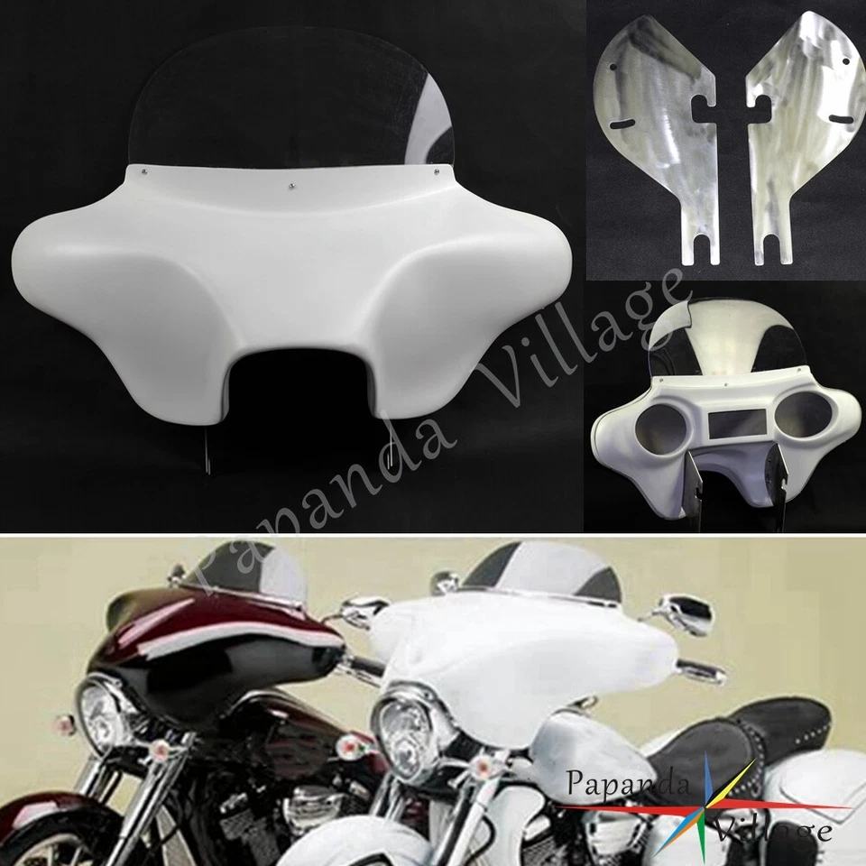 Batwing Headlight Fairing Speakers Stereo Cut Out For Harley Road King 1994-2024 - Image 2 of 4