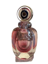 Art Glass Perfume Late 20th C. Cranberry Cobalt Art Glass  Mint 