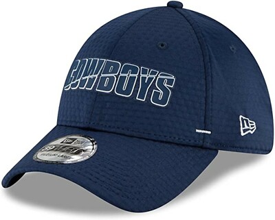 Dallas Cowboys New Era Training 39THIRTY Flex Fit Silicone Logo Hat Cap - Navy