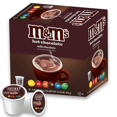 Milk Chocolate Single Serve M&M Hot Cocoa Pods 18 Count