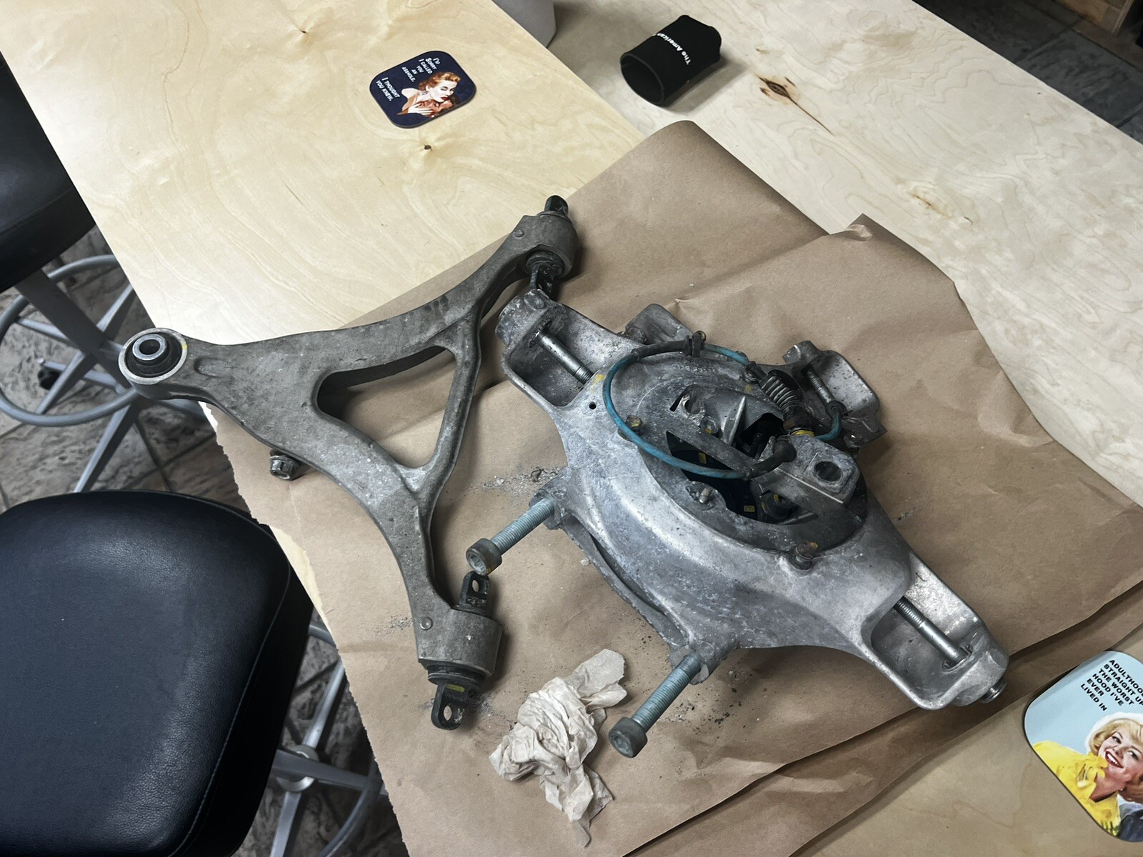 Ferrari F430 Left Front Hub Knuckle Control Arms Assembly 3,500 Miles ‘06 Spider