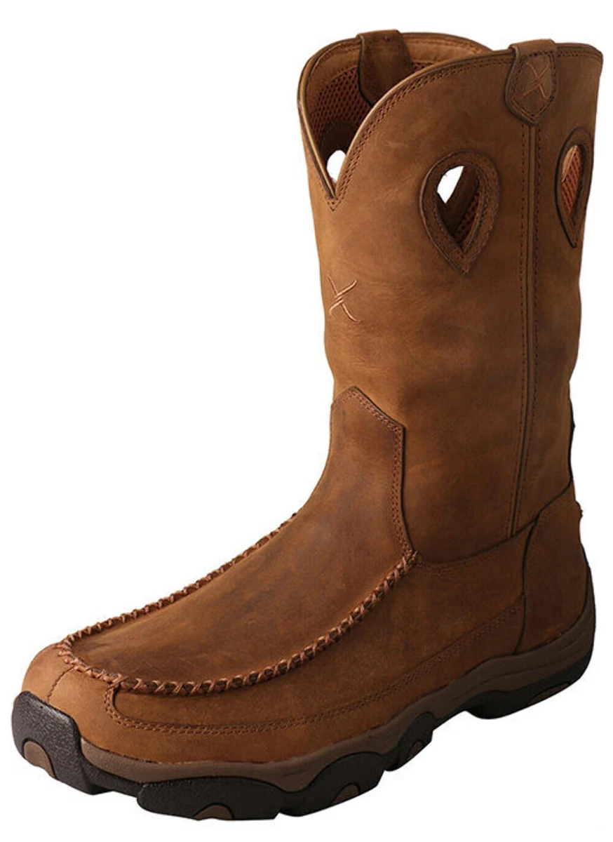 Twisted X Men s 11 Pull On Waterproof Distressed Saddle Hiker