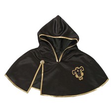 Anime Asta Cosplay Costume Clover Cloak Combat Outfit Black Hooded Cape Hallowee