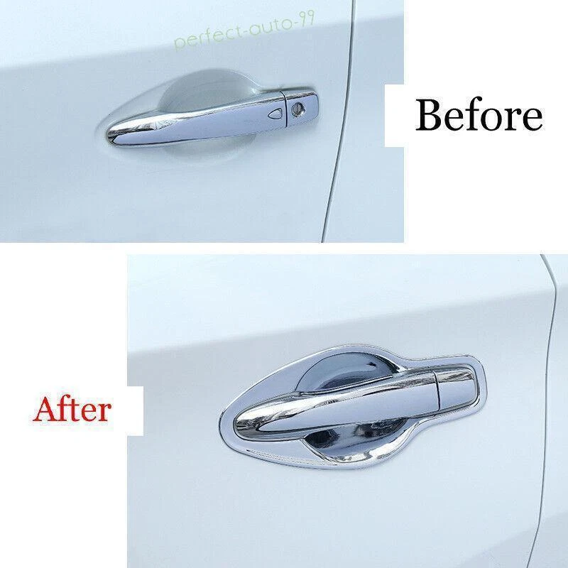 Cubierta de cuenco de puerta lateral exterior cromada ABS para Nissan Murano 2015-2024 Foto 4 de 4