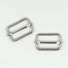 2pcs Set 1" Metal Webbing Strap Slider Buckle Bag Adjustable Straps Replacement