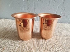 IKM Pure Copper Tumbler, Glass for Drinking and Serving Water Set of Two