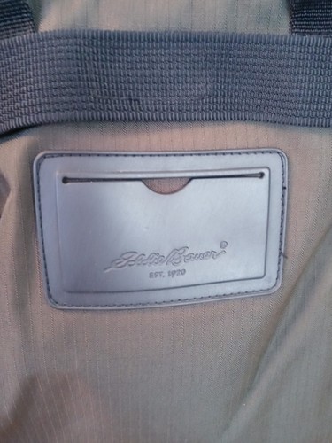 Eddie Bauer Messenger Bag Olive Green Travel Canvas Tote Luggage - Picture 5 of 9