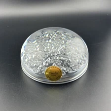 Vintage Avon Snowflake 3.5" Paperweight 24% Lead Crystal Made in France Glass