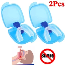 2 PACK Anti Snore Mouthpiece Sleep Aid Stop Snoring Set Snore Stopper Device US