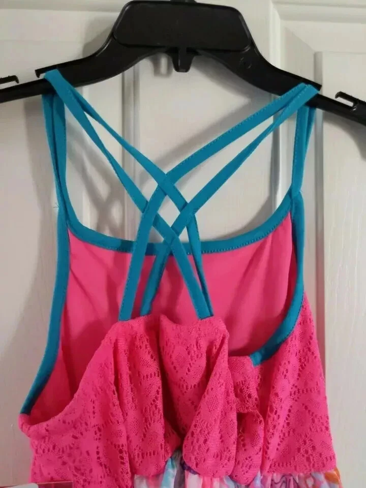 Vestido de Verano Floral Multicolor Alto Bajo BLOOME para Niña Talla 12 Nuevo con Etiquetas $48 Foto 3 de 4