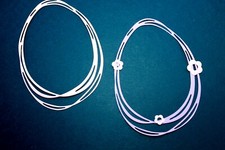   5 ENTWINED EGG cardstock paper die cut embellishments scrapbook / card making