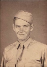 World War Two Era Soldier in Uniform Portrait Photograph
