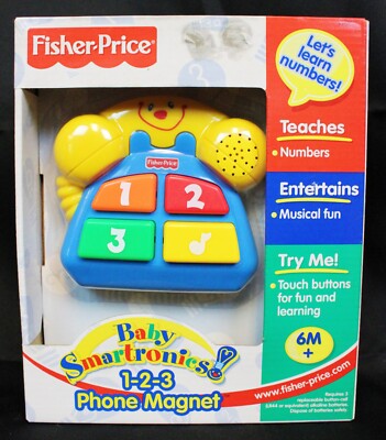 Fisher Price Baby Smartronics! 1-2-3 Phone Magnet Baby Toy Musical ...