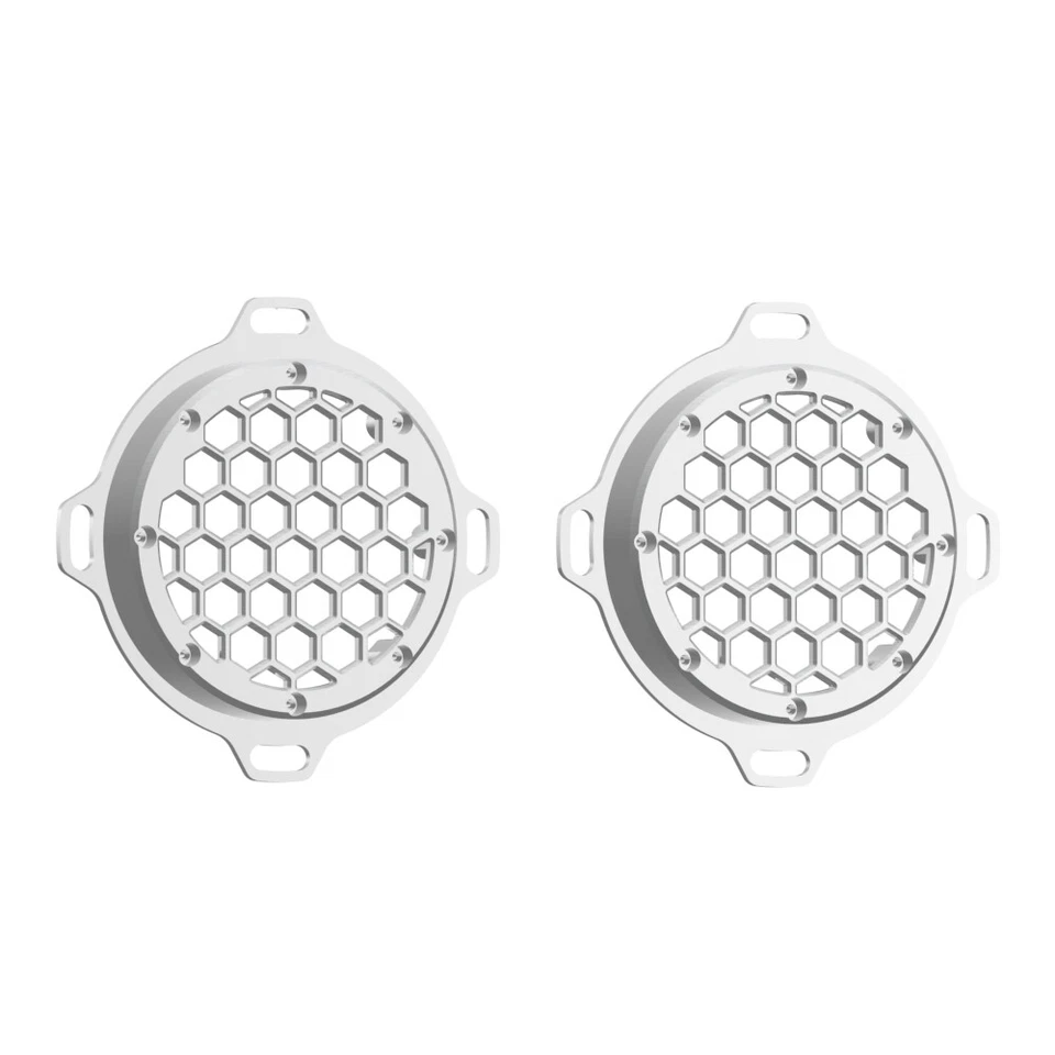 Parrillas de altavoz HEX de aluminio CNC cromado en contraste para deslizamiento eléctrico de calle Foto 4 de 4