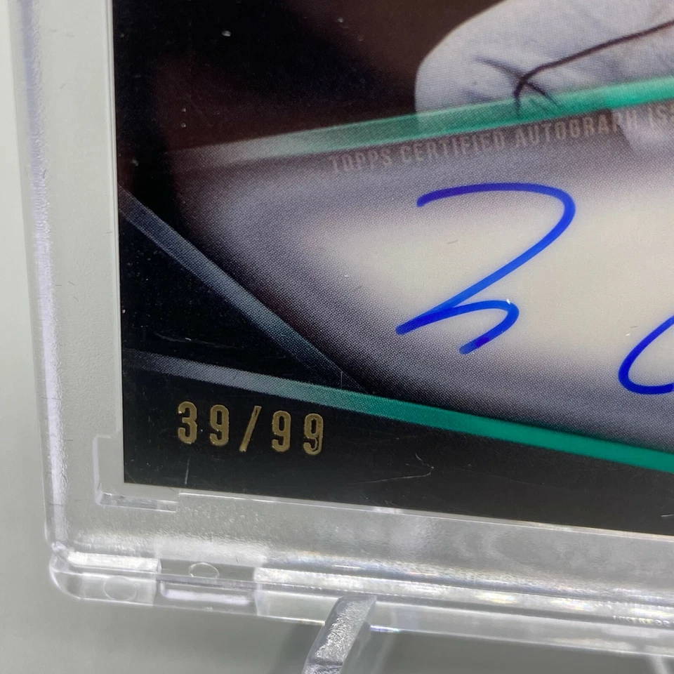 NICK MADRIGAL /99  2021 Topps Chrome Black ROOKIE Encased ON CARD Auto  RC - Image 3 of 4