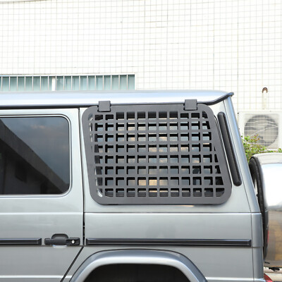 2PCS Black Alloy Square Hole Rear Side Window Guards Für Benz G-Class  2004-2018