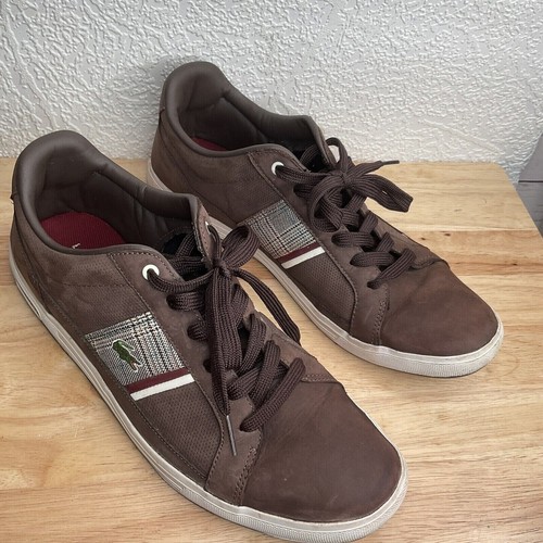 Lacoste Europa NS SPM 21233-0511 Lace Up Sneaker Men Size 13 Brown - Picture 12 of 14