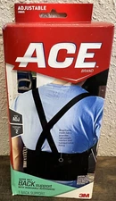  New 3M ACE Work Belt Level 2 Back Support Removable Suspenders Free Shipping