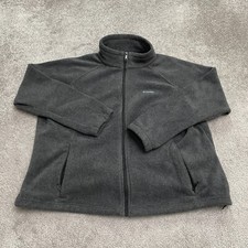 Columbia Benton Springs Fleece Jacket Womens 3X Gray Full Zip Outdoor Hiking
