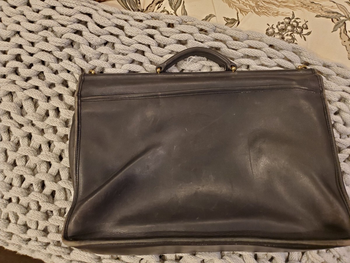 Vintage Coach Beekman Black Leather Briefcase Satchel 5266 Vintage Coach Beekman Black Leather Briefcase Satchel 5266