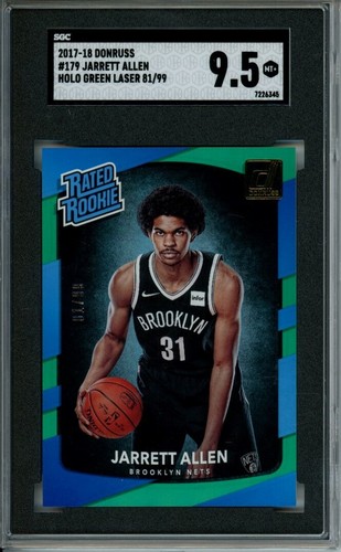 2017 Panini Donruss Basketball Holo Green Laser Jarrett Allen #179 SGC 9.5