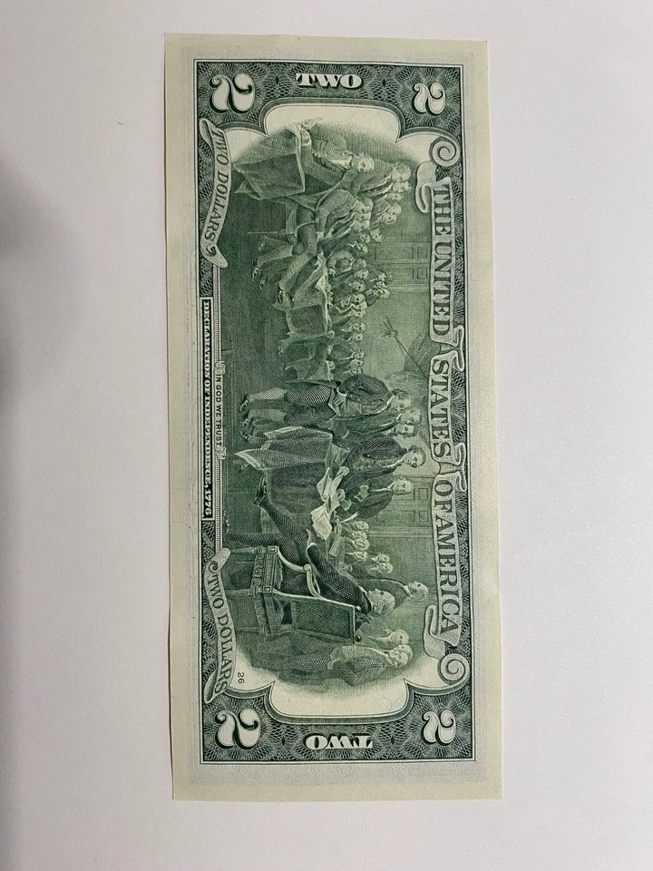 Billete de dos dólares B 1 de agosto de 1989 L 88811989 (__8/1/1989) *UNC* Foto 4 de 4