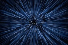 Speed Of Light Jump Lightspeed Stars Blurred Streaking Outer Space Poster 24x16