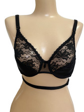 Vintage Backless by Smoothie Black Convertible Underwire Bra Size 32B