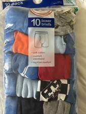 New Boy's Wonder Nation 10 Pack Boxer Briefs Size Large 10/12