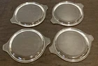 4 VINTAGE PYREX 470-C CLEAR GLASS LID ONLY REPLACEMENT CASSEROLE TAB HANDLES