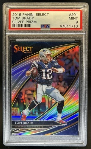 2019 Panini Select Tom Brady Silver Prizm Field Level #201 Patriots PSA 9