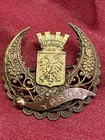Lovely Patriotic WW1 Ypres Sweetheart Brooch w/fixing rolled Gold ribbon Title