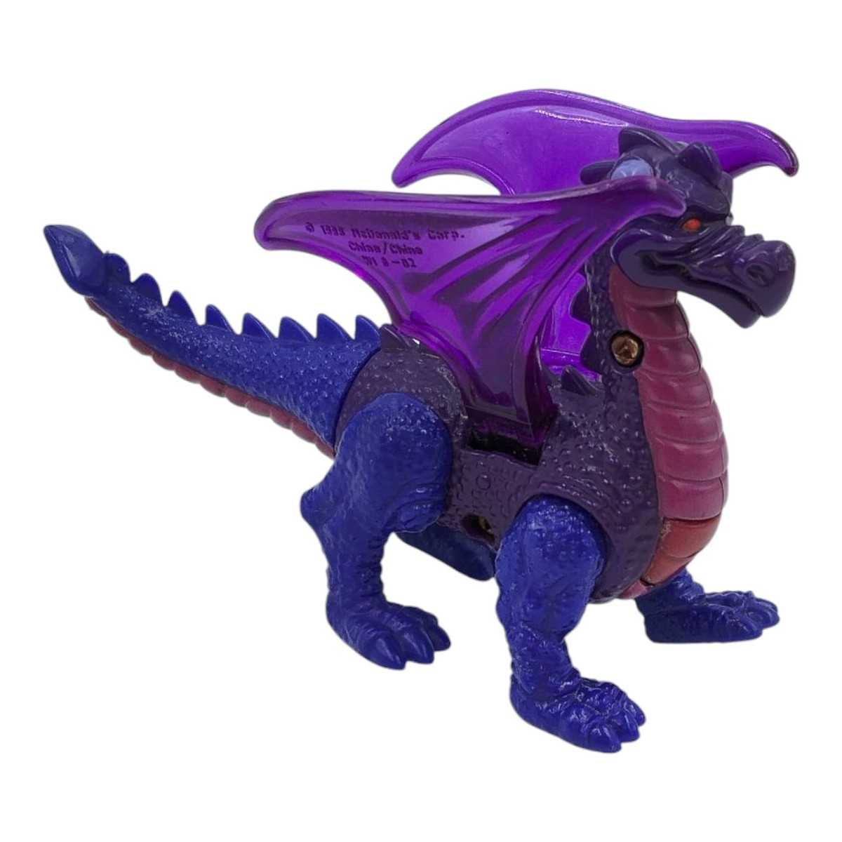 Disney Animal Kingdom 1998 McDonalds Purple Dragon Figure Vintage