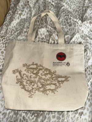 Bacardi Tote Bag Aged 8 Years Rare Gold Rum Shopping Bag