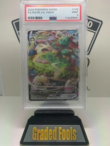 2020 Pokemon SWSH - FA/Snorlax - VMAX 142/202 - PSA 9 Mint