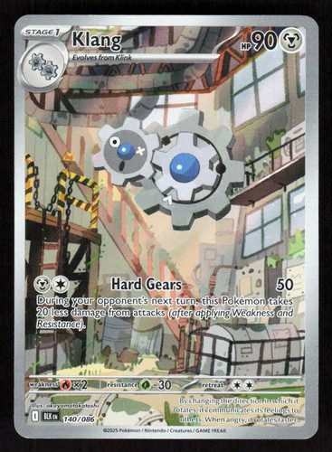 Pokemon Klang 140/086 Illustration Rare Holo Black Bolt (NM)