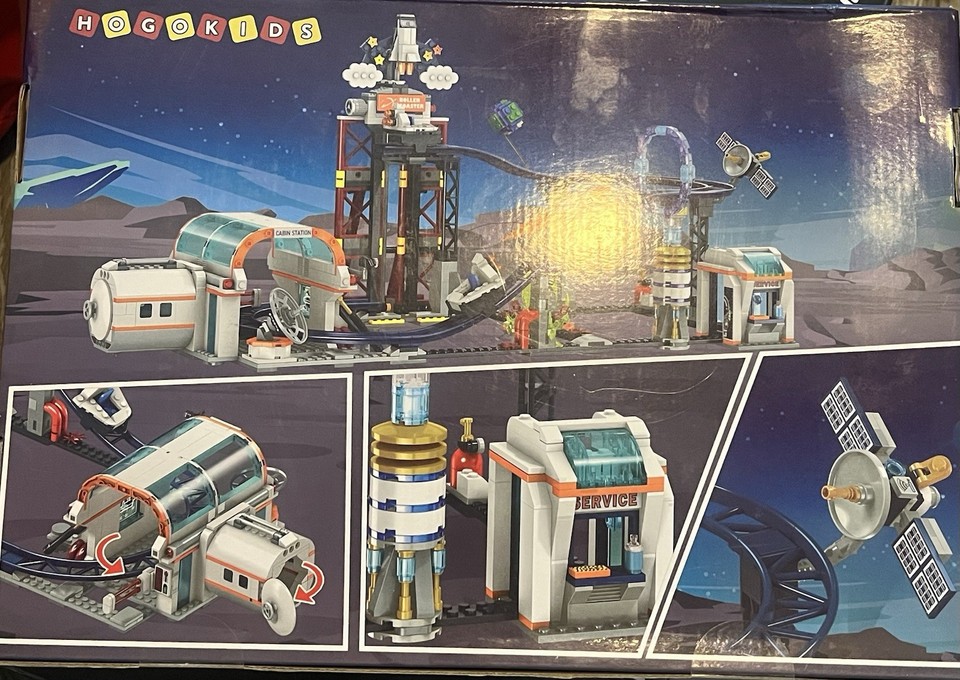 HOGOKIDS Ocean Roller Coaster Building Set – Acuario Bloques De Construcción 675 Unidades Con Barco Pirata Y Delfín Ferroviario, Montaña Rusa Regalo Para Niños De 6 A 12 Años