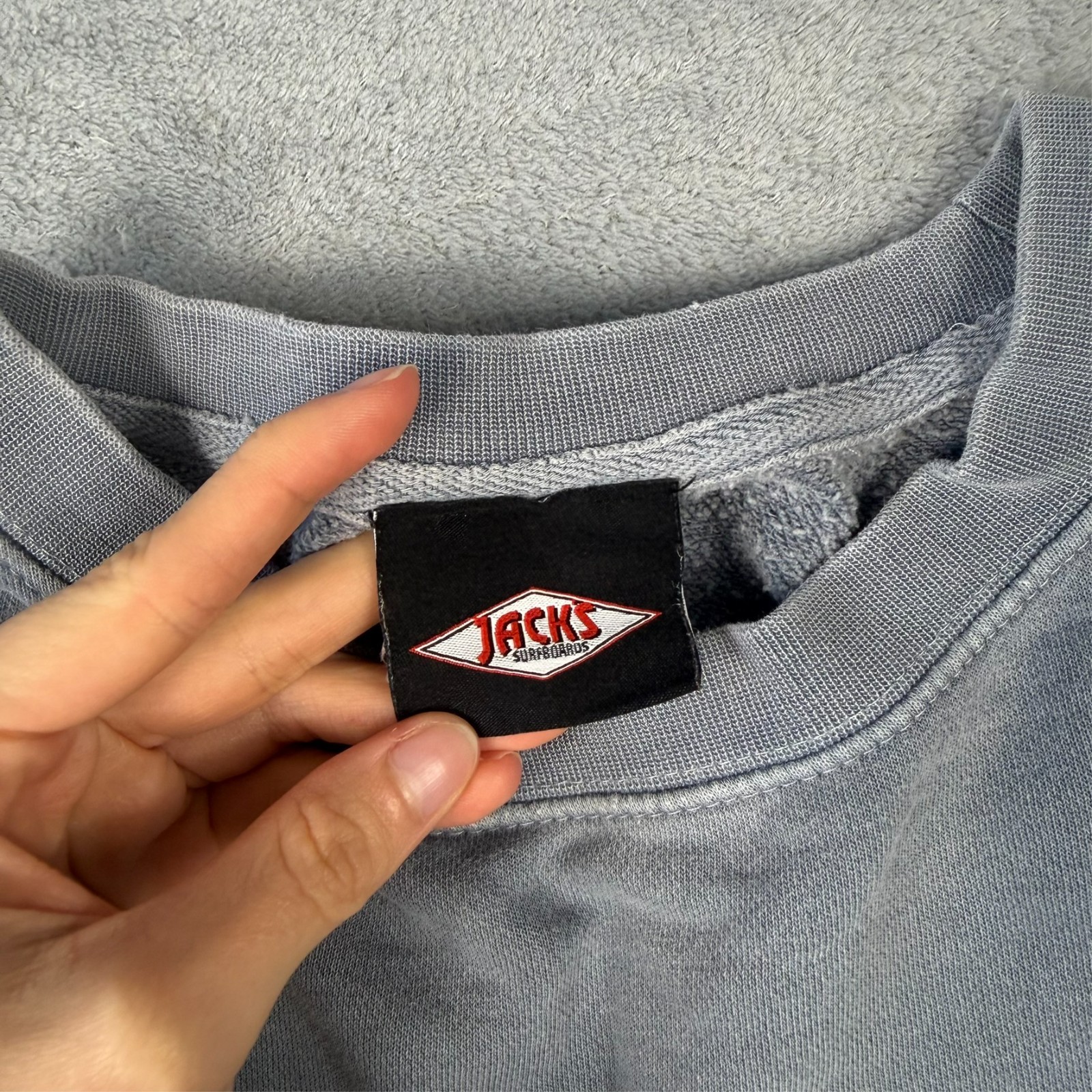 Vintage Jacks Surfboards 2000's Y2K Blue California Surfing Size 2XL Sweatshirt image 6