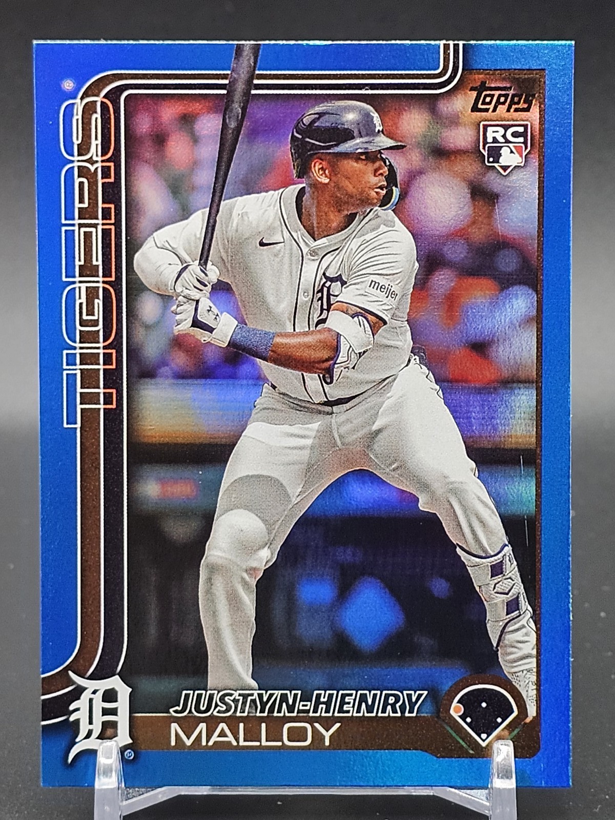 2025 Topps #269 Justyn-Henry Malloy Blue Rainbow Foil #99/150 RC