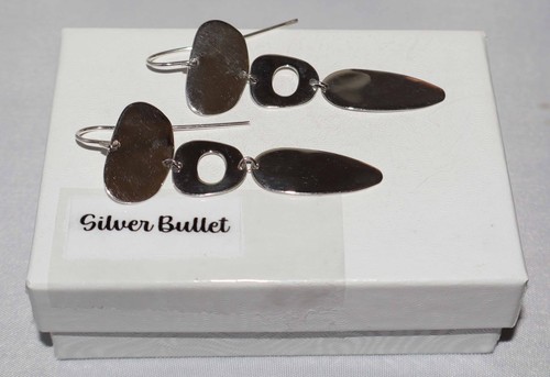 RLM Studio Sterling Silver Modernist Triple Disk Dangle Earrings