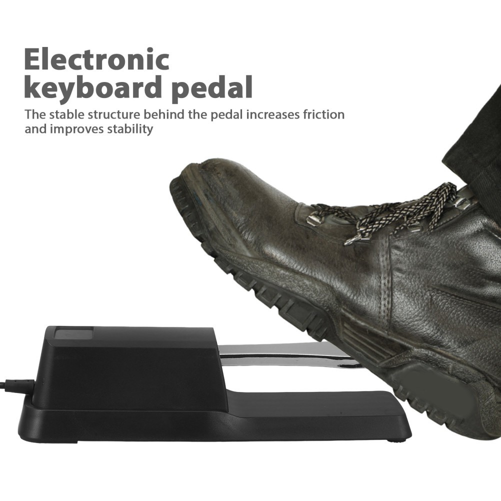 Pedale di supporto tastiera resistente lega ABS argento per strumento pianoforte elettronico foto 4