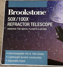 Brookstone 50x 100x Refractor Telescope Obser...