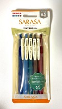 Zebra Sarasa Clip Vintage Color Gel Pen 5-Color Set Japan Limited Stationery
