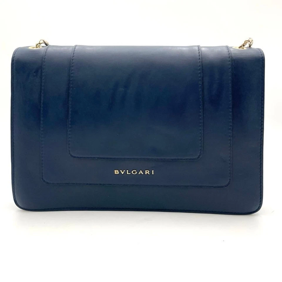 Bolso de Hombro Cadena Bvlgari Serpenti Excelente Estado - Azul Foto 3 de 4