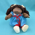 Vintage Cabbage Patch Kids Doll 1985 African American Sailor Dress Pigtails OK