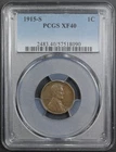 1915 S Lincoln Wheat Copper Cent 1C PCGS XF 40 - Lincoln Cent (Wheat Reverse)