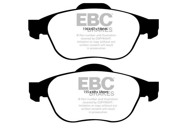 EBC DP21958 BRAKE PAD SET DISC BRAKE Front