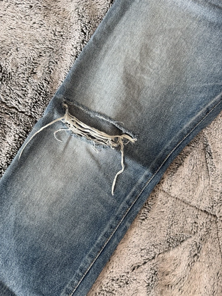 Men’s Saint Laurent Paris D02 M/SK-LW Japanese Denim Distressed Size 33 - Image 3 of 4
