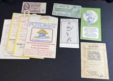 Vintage Estate Auction Junk Drawer Lot:  Ephemera, Currency, Photo Negatives
